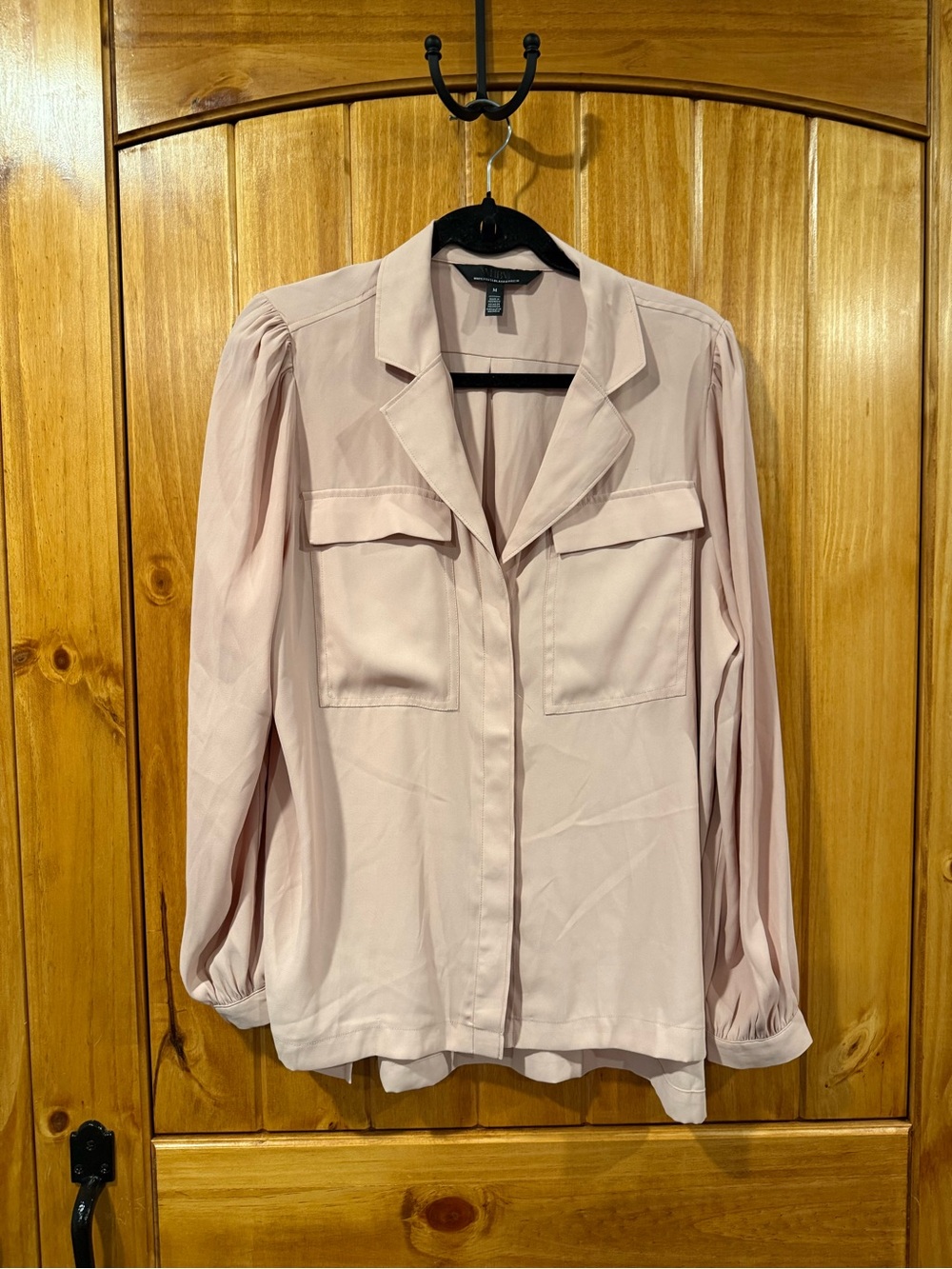 WHBM Light Pink Utility Blouse